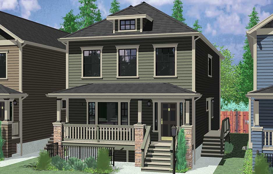 D-594 Multigenerational house plans, two master suite house plans, house plans with apartment, ADU house plans