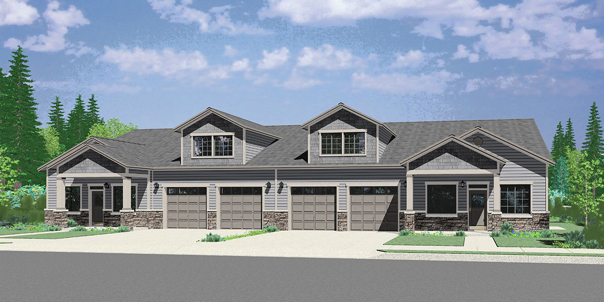House front color elevation view for D-685 Senior living 36